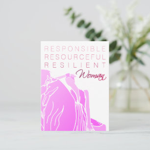 INTELLIGENT FRAU POSTKARTE