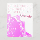 INTELLIGENT FRAU POSTKARTE (Vorderseite)