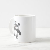 Intelligent Panda Playing Badminton Funny Humour Kaffeetasse (Vorderseite Links)