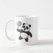 Intelligent Panda Playing Badminton Funny Humour Kaffeetasse (Links)