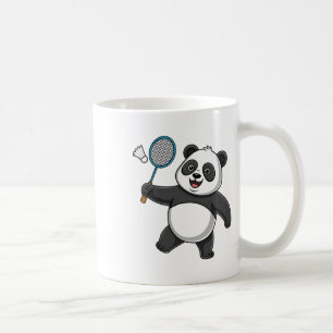 Intelligent Panda Playing Badminton Funny Humour Kaffeetasse
