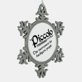 Intelligent Piccolo Schneeflocken Zinn-Ornament (Links)