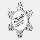 Intelligent Piccolo Schneeflocken Zinn-Ornament (Rechts)