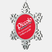 Intelligent Piccolo Schneeflocken Zinn-Ornament (Rechts)