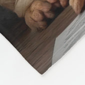 Intelligent Shar Pei Dog mit Buchdesign Fleecedecke (Ecke)