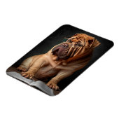 Intelligent Shar Pei Dog mit Buchdesign Magnet (Linke Seite)