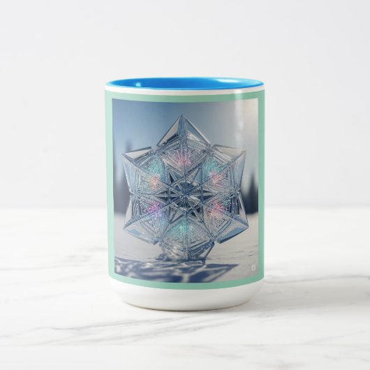 Intelligent Snowflake Mug Zweifarbige Tasse (Mittel)
