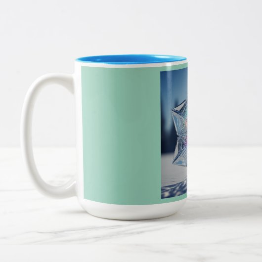 Intelligent Snowflake Mug Zweifarbige Tasse (Links)