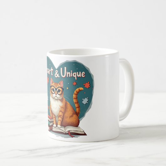 Intelligent und einzigartig kaffeetasse (VorderseiteRechts)