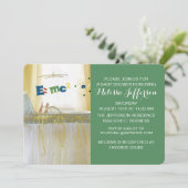 Intelligent vom Start New Baby Einladung (Stehend Vorderseite)