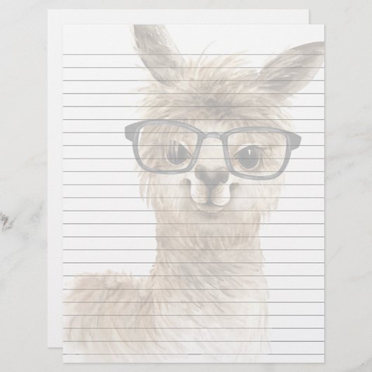 Intelligente Alpacapapapier Briefbogen (Vorne/Hinten)