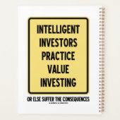 Intelligente Anleger setzen Wert in Investitionen Planer (Rückseite)