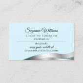 Intelligente Aquamarine Silber-Dekoration mit Bran Visitenkarte (Rückseite)