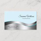 Intelligente, Aquamarine Silber-Dekoration mit Fot Visitenkarte (Vorderseite)