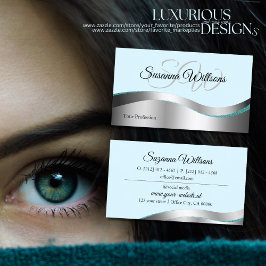 Intelligente, Aquamarine Silber-Dekoration mit Ini Visitenkarte