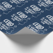 Intelligente Cellist Line Zeichnend Geschenkpapier (Ecke)