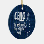 Intelligente Cellist Line Zeichnend Keramik Ornament (Rechts)