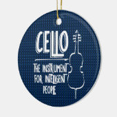 Intelligente Cellist Line Zeichnend Keramik Ornament (Links)