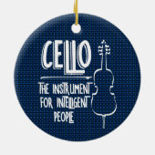 Intelligente Cellist Line Zeichnend Keramik Ornament (Hinten)