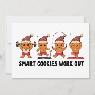 Intelligente Cookies arbeiten Weihnachts-Lebkuchen Einladung
