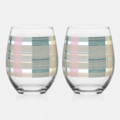 Intelligente Darstellung Karierter Küstenstyles Pr Weinglas Ohne Stiel (Rechts)