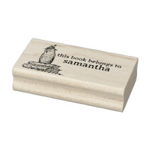 Intelligente Eule mit Büchern Dieses Buch gehört