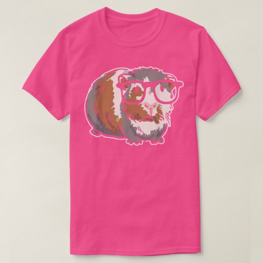 Intelligente Guinea Schweinefleisch mit Brille - N T-Shirt (Design vorne)