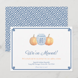 Intelligente Herbst-Kürbis-Adressänderung Ankündigung