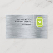 Intelligente Herzüberwachung | Metallischer Hinter Visitenkarte (Rückseite)