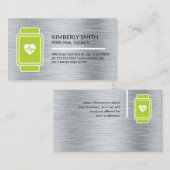 Intelligente Herzüberwachung | Metallischer Hinter Visitenkarte (Vorne/Hinten)