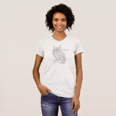 Intelligente Hipster-Eule mit Glas-grauem T-Shirt (Vorne ganz)