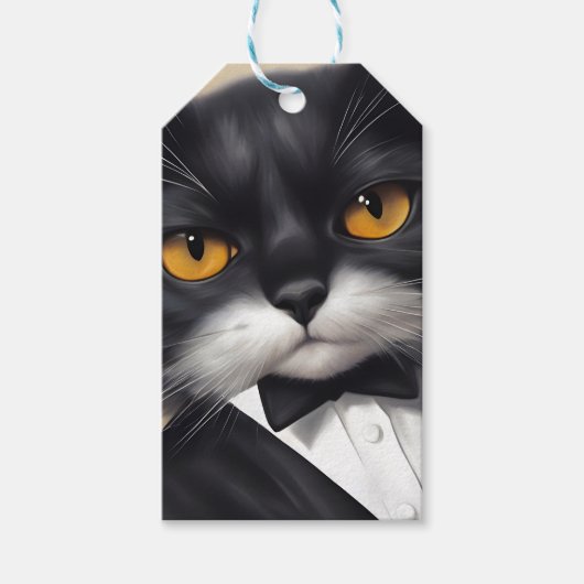 Intelligente Katze Geschenkanhänger (Vorderseite)