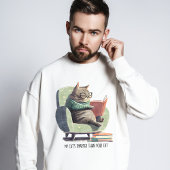 Intelligente Katze las ein Buch mit Brillensessel Sweatshirt
