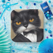 Intelligente Katze Pappteller (Party)