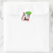intelligente Katze Runder Aufkleber (Tasche)