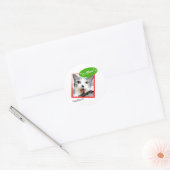 intelligente Katze Runder Aufkleber (Umschlag)
