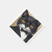 Intelligente Katze Serviette (Ecke)