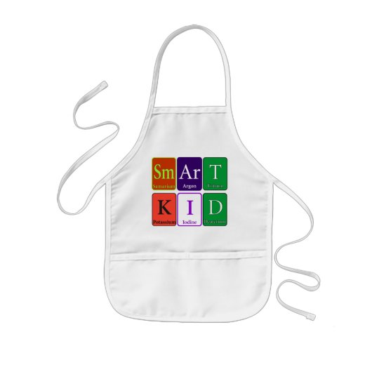 Intelligente KinderSchürze geschrieben in die (Vorne)
