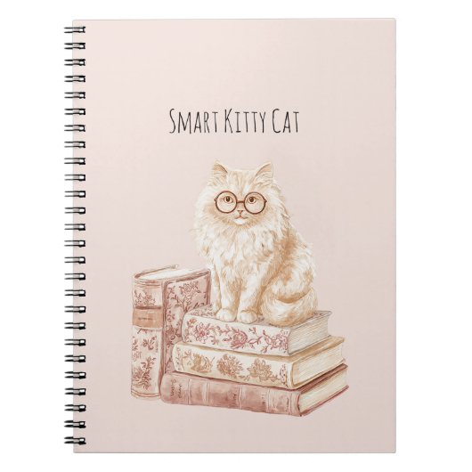 Intelligente Kitty-Katzenbrille Rosa Bücher (Vorderseite)