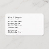 Intelligente Lebensversicherung Visitenkarte (Rückseite)