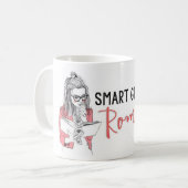 Intelligente Mädchen lasen Romance Tasse (Vorderseite Links)