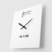 Intelligente Mädchen lesen Romantik zum Nachlesen Quadratische Wanduhr (Winkel)