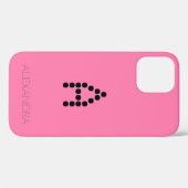 Intelligente Name und Monogramm-Schriftart auf ros Case-Mate iPhone Hülle (Rückseite (Horizontal))