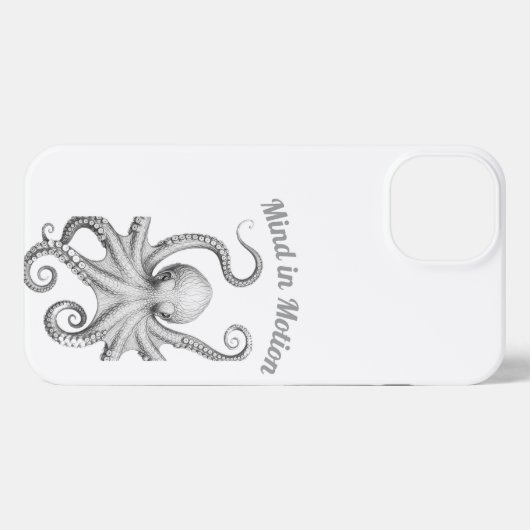 Intelligente Octopus Sketch-Handy-Fall iPhone Hülle (Rückseite (Horizontal))