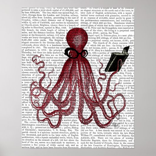 Intelligente Oktopus Poster (Vorne)
