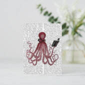 Intelligente Oktopus Postkarte (Stehend Vorderseite)