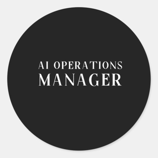 Intelligente Operationen Ager Ai Operations Runder Aufkleber (Vorderseite)