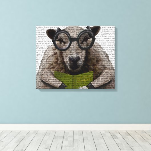 Intelligente Schafe Leinwanddruck (Insitu (Holzboden))