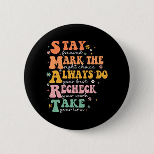 Intelligente Test Day Squad Funny Student Teacher Button