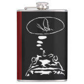 Intelligente Tiere im Internet "Hungry Frog Dreams Flachmann (Vorderseite)